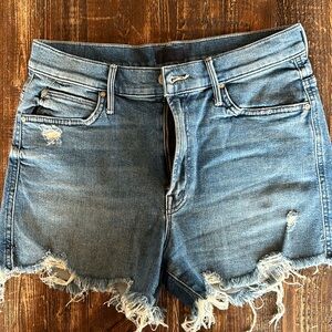Mother Denim Rascal Slit Chew denim shorts size 29